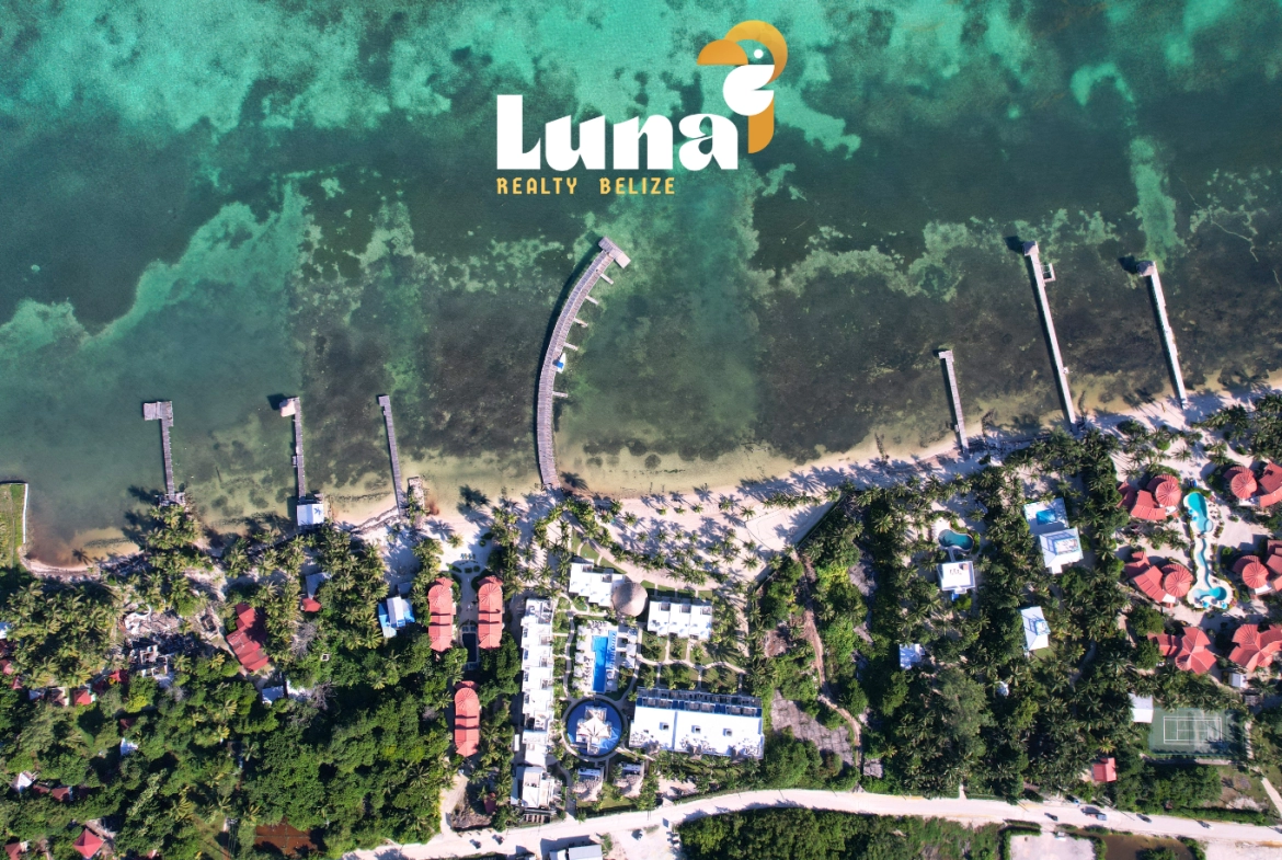 LAs terrazas - aerial drone with Caribbean