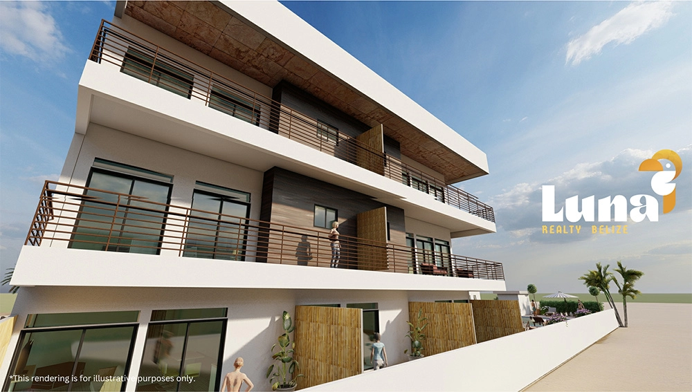 Ruby villas - exterior rendering from side
